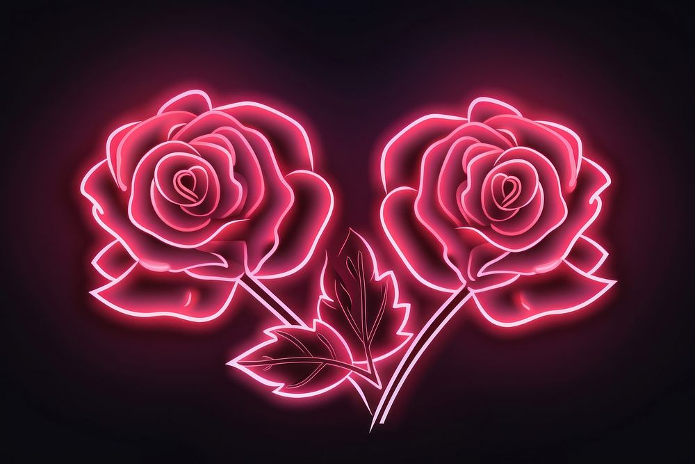 PNG Light neon flower plant. AI generated Image by rawpixel.