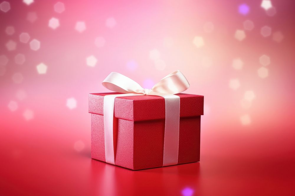 PNG Gift pink box red. AI generated Image by rawpixel.