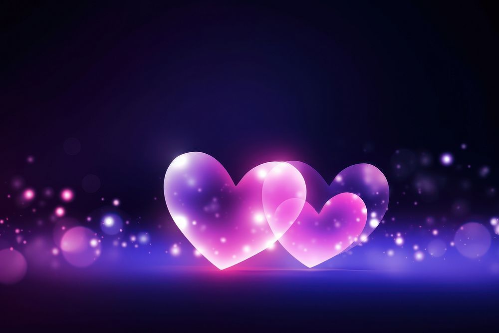PNG Abstract light night heart. AI generated Image by rawpixel.
