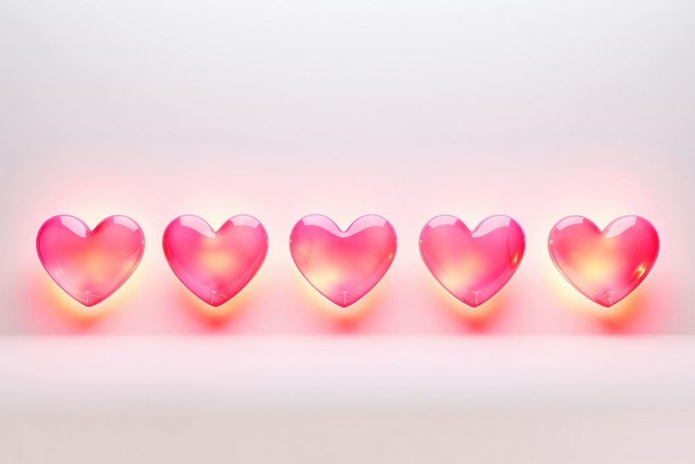 PNG Light heart pink red. AI generated Image by rawpixel.