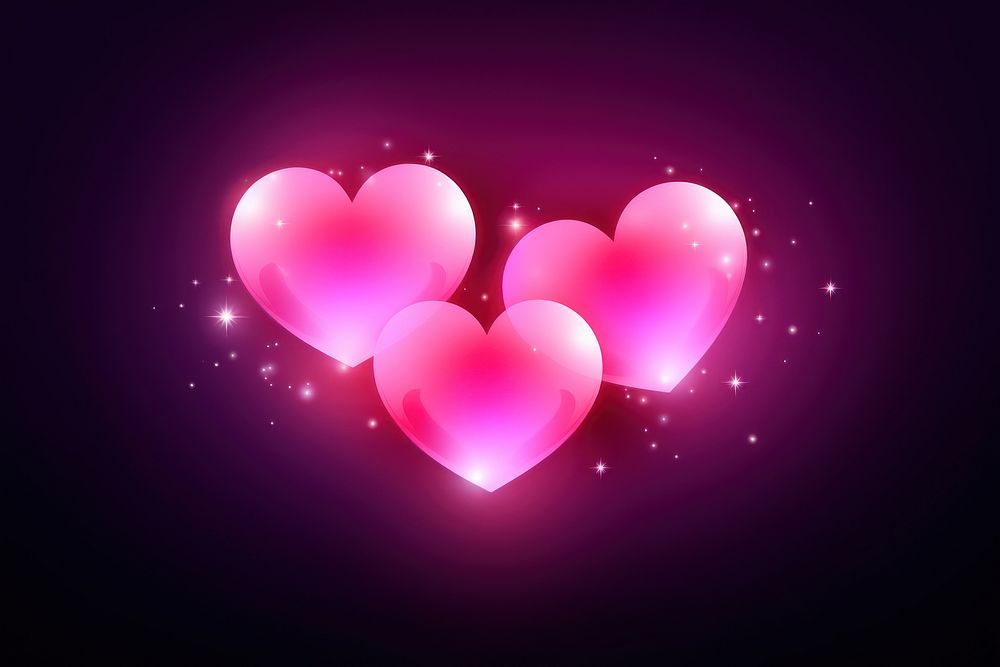 PNG Light night heart pink. AI generated Image by rawpixel.