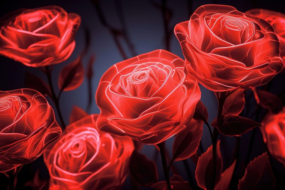 PNG Rose flower light plant. AI generated Image by rawpixel.