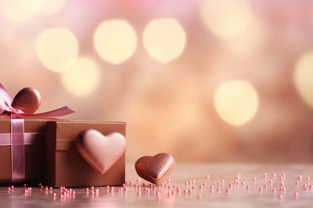 PNG A chocolate box heart pink illuminated. AI generated Image by rawpixel.