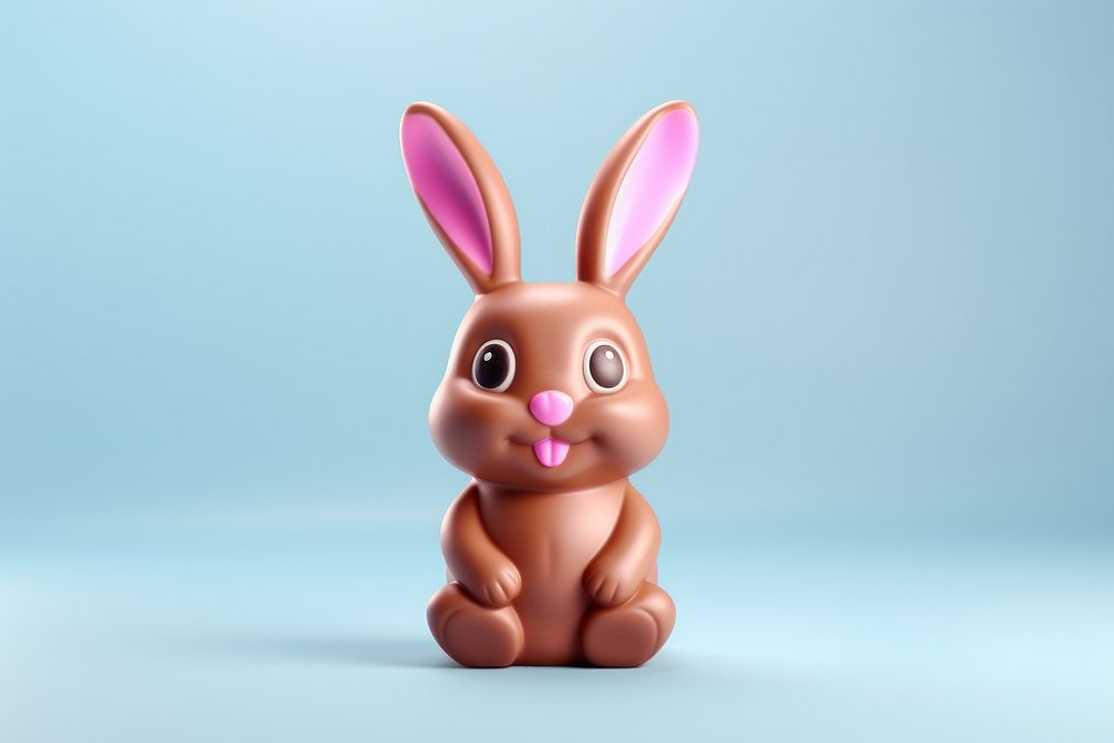Easter chocolate bunny animal mammal cute. AI generated Image by rawpixel.