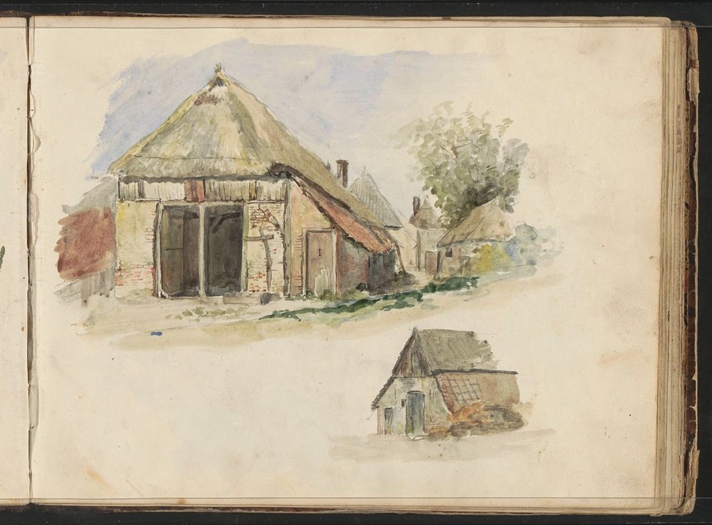 Boerderijen (1822 - 1893) by Willem Troost II