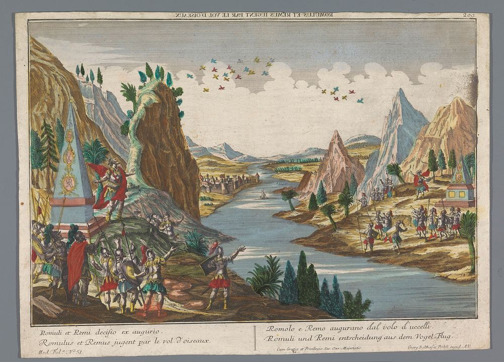 Voorteken in de vogelvlucht (1742 - 1801) by Georg Balthasar Probst, anonymous and Jozef II Duits keizer