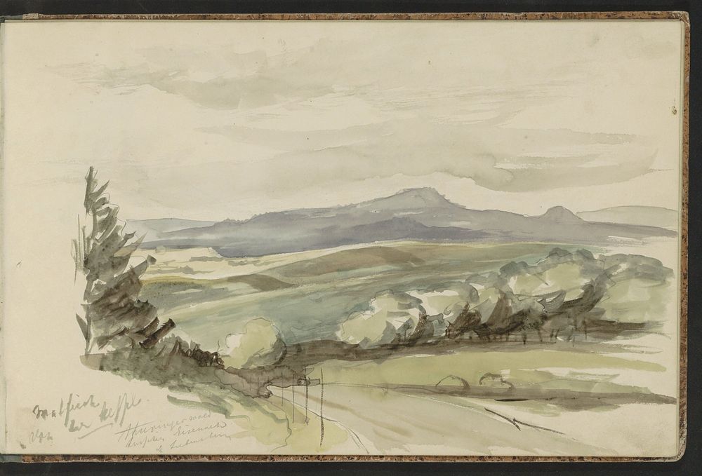 Berglandschap in het Thüringer Wald (1840) by Johannes Tavenraat