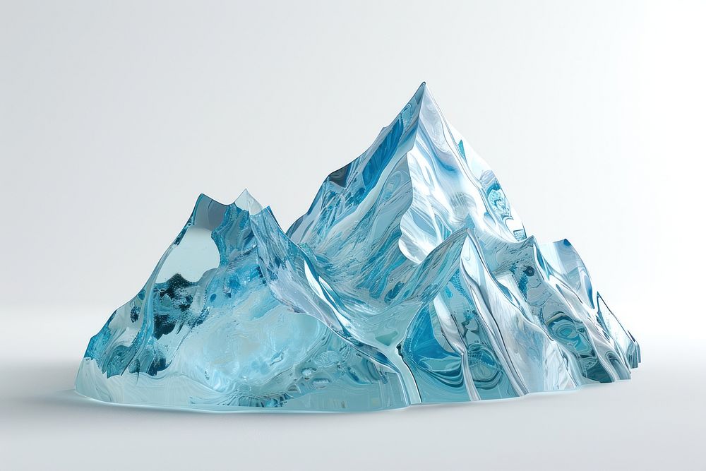 Mountain iceberg nature landscape.