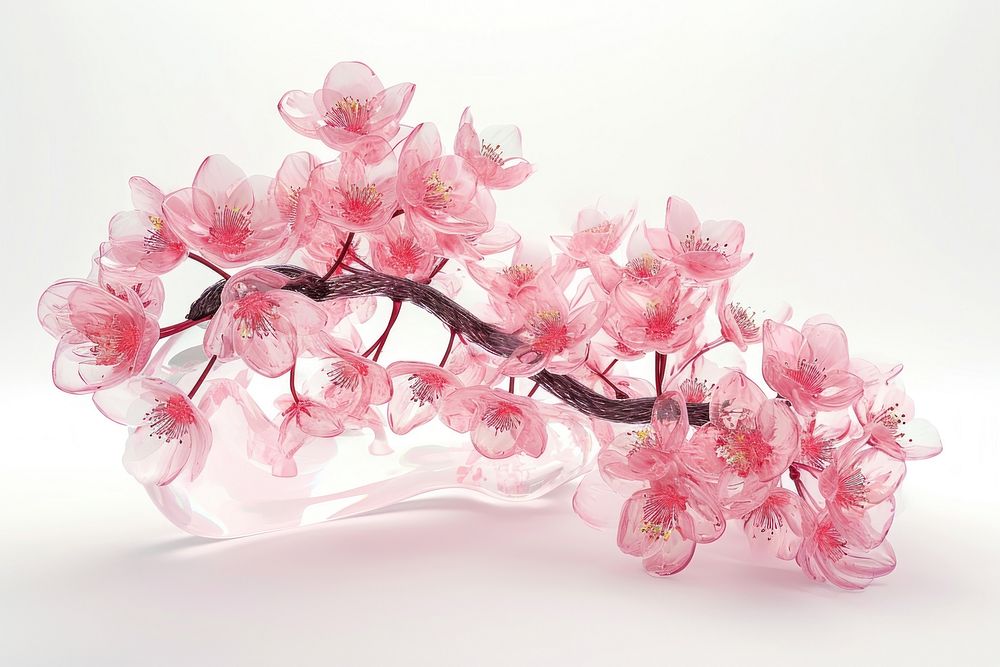 Cherry blossom simple shape flower plant inflorescence.