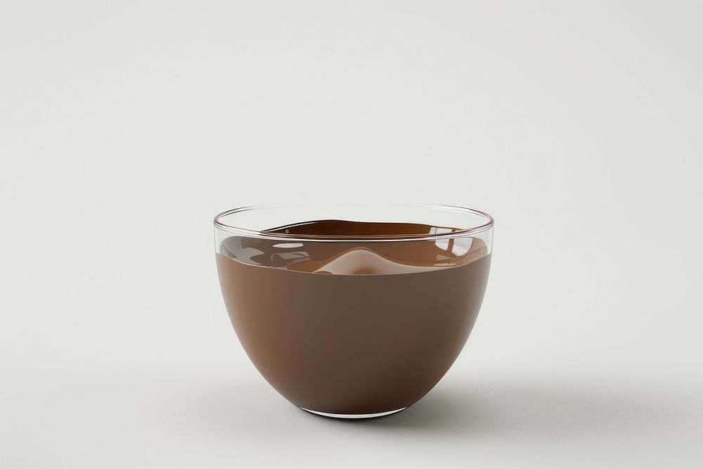 Chocolate simple shape glass bowl cup.
