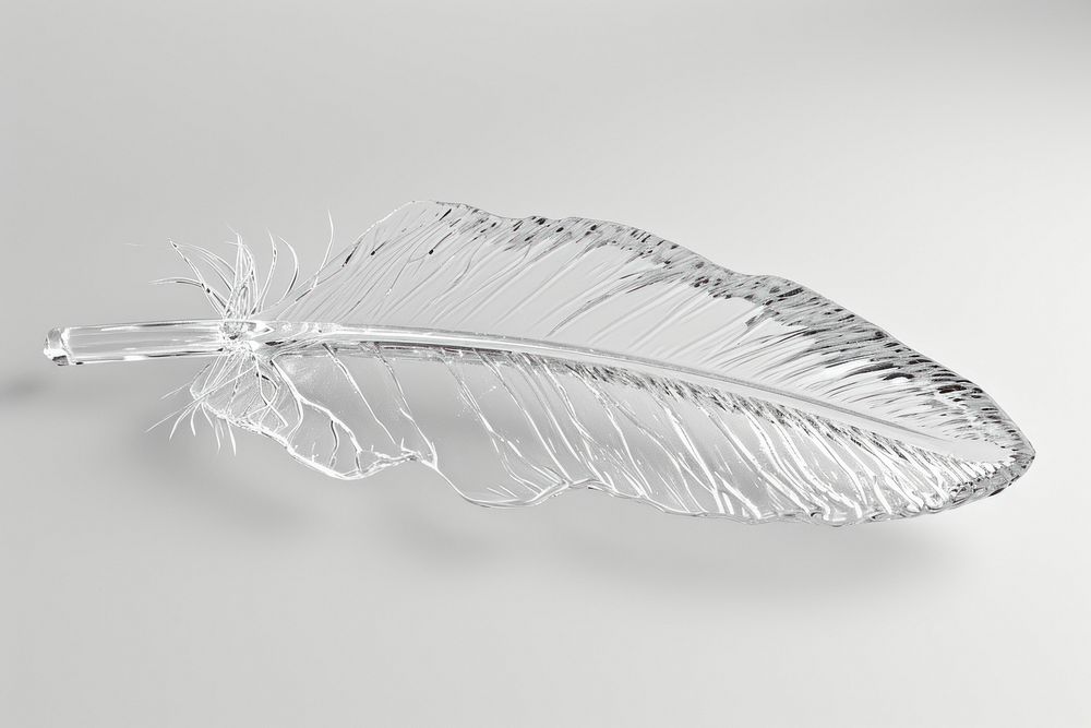 Feather simple shape jewelry white bird.