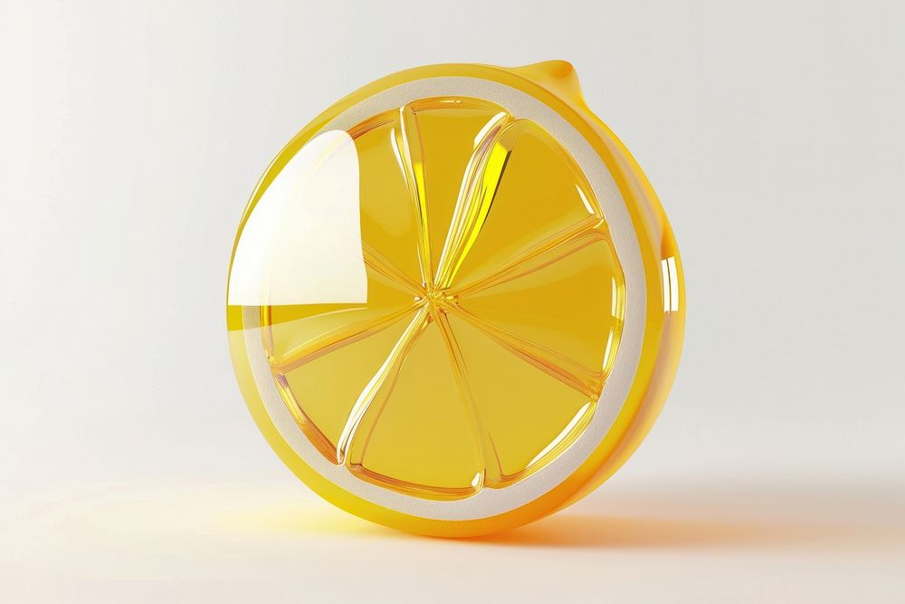 Lemon icon wheel white background accessories.