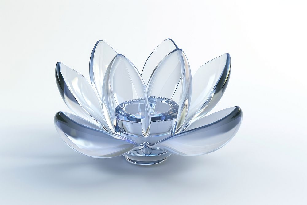Lotus icon glass simplicity fragility.