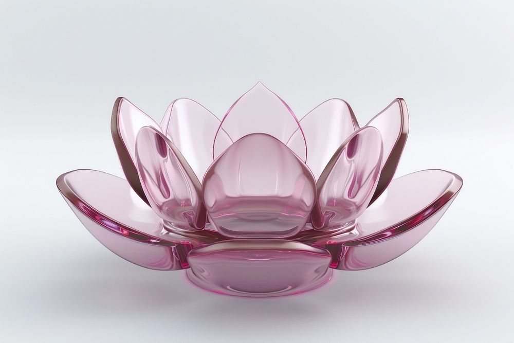 Lotus icon glass vase simplicity.