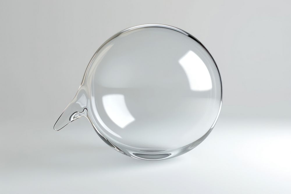 Speech bubble glass white background accessories.
