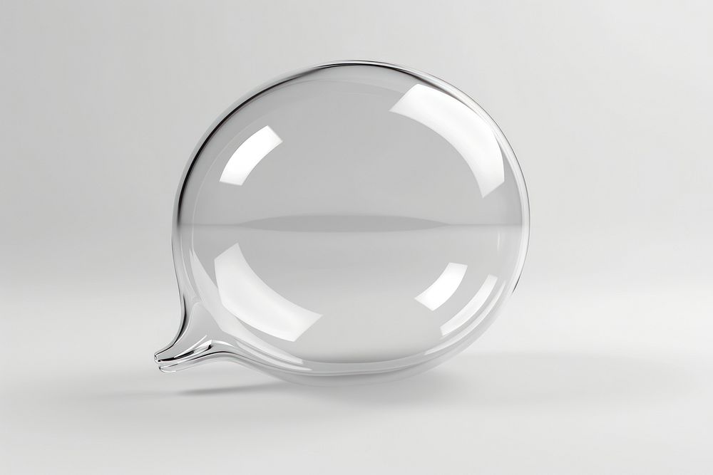 Speech bubble glass transparent sphere.