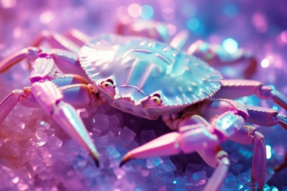 Crab purple texture seafood animal invertebrate.