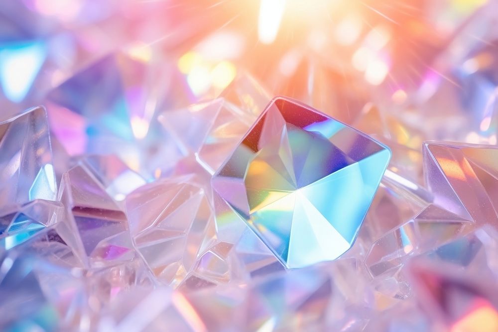 Prism light backgrounds gemstone crystal.