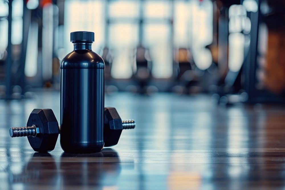Bottle dumbbell gym bodybuilding.