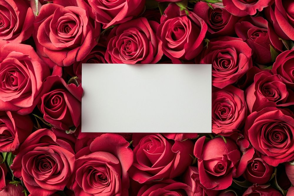 Business card rose backgrounds flower.
