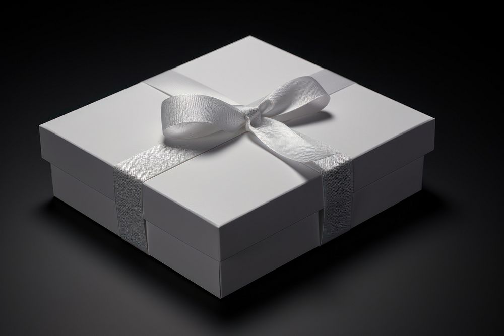 Gift box white celebration anniversary.