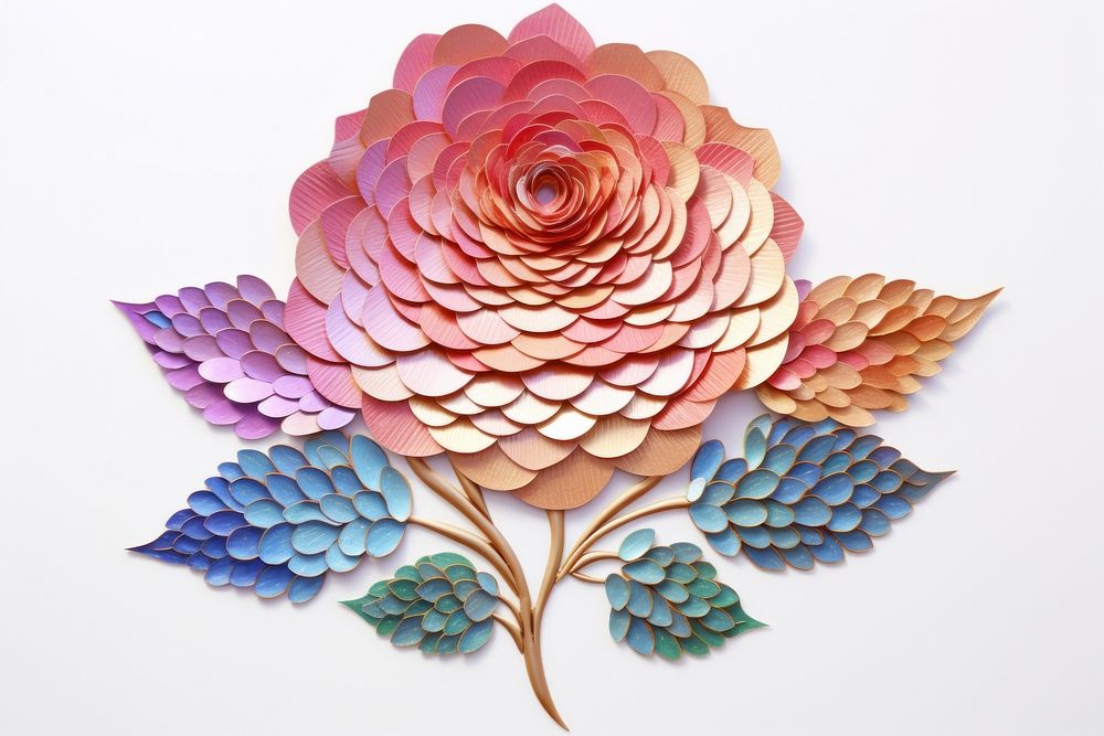 Colorful pastel rose pattern flower plant.