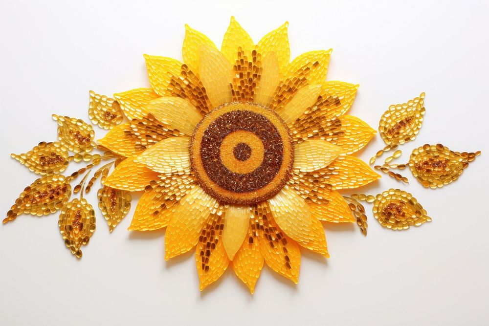 Sunflower brooch celebration accessories.