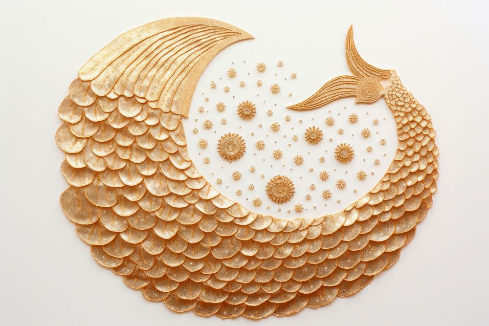 Golden moon creativity chandelier pattern.