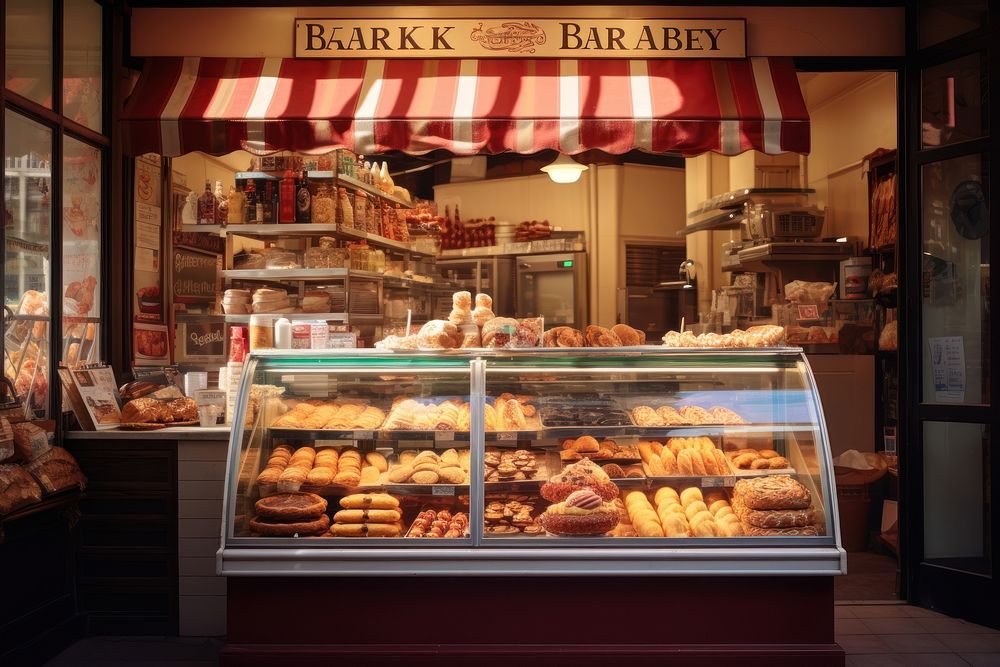 Bakery shop bread food viennoiserie.
