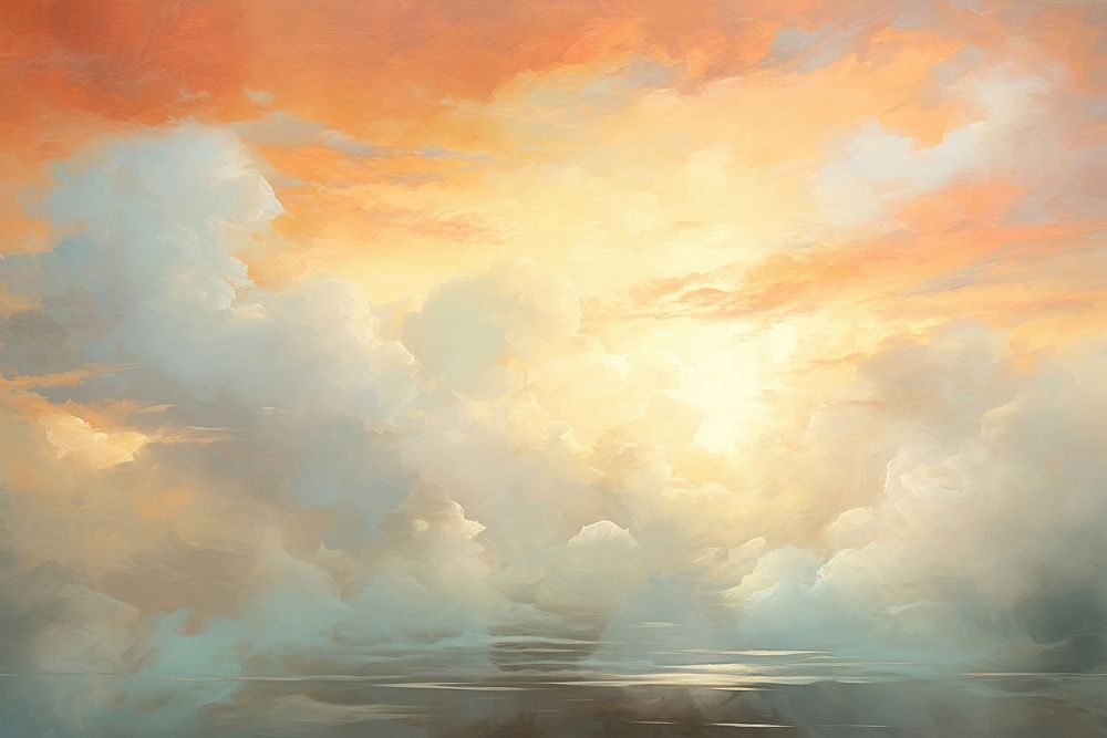 Sunset sky painting backgrounds nature.
