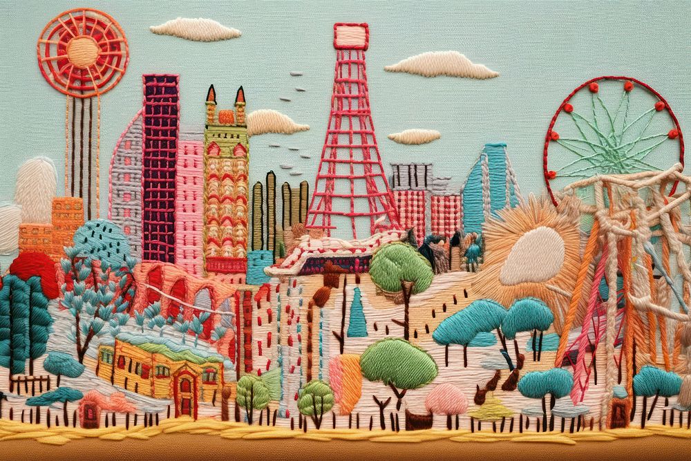 Amusement park art pattern cartoon.