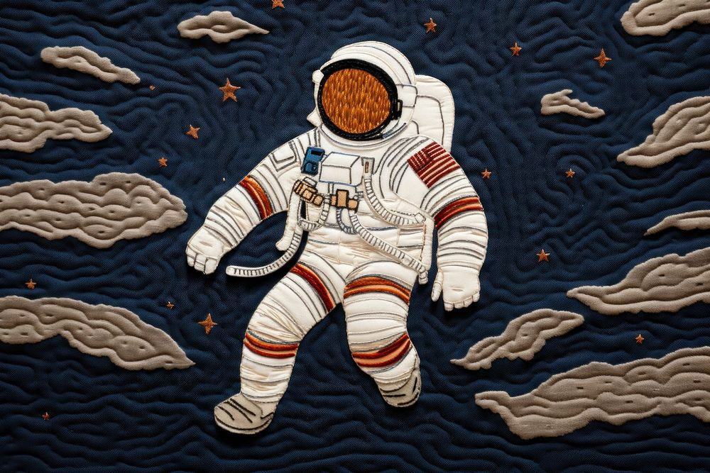Astronaut in space cartoon astronomy clothing.