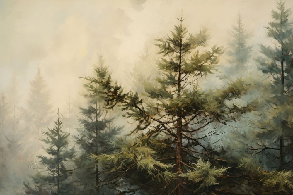 Pine tree forest backgrounds outdoors woodland.