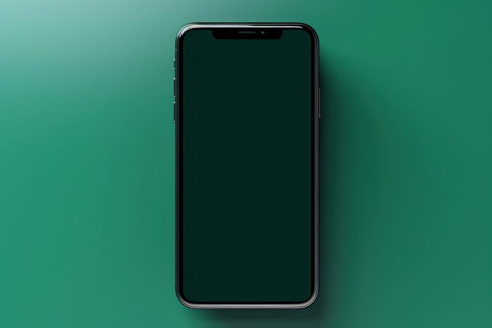 Mobile phone  green green background portability.