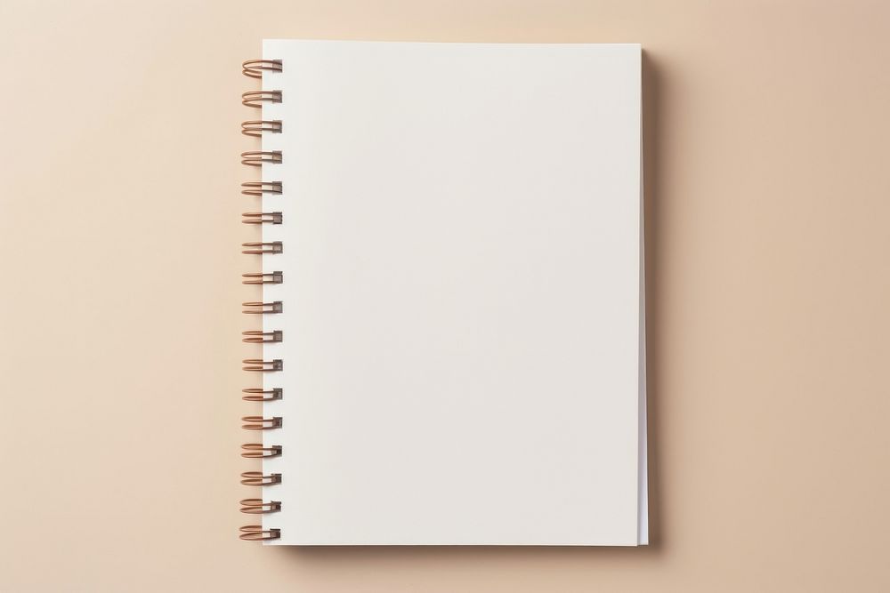 Notepad  diary white page.