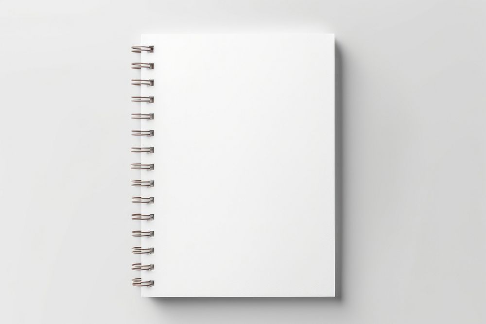 Mockup diary white page.