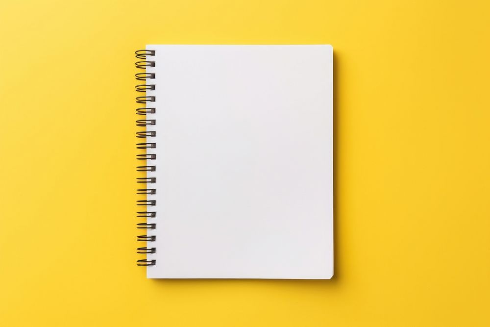 Notepad  yellow diary page.