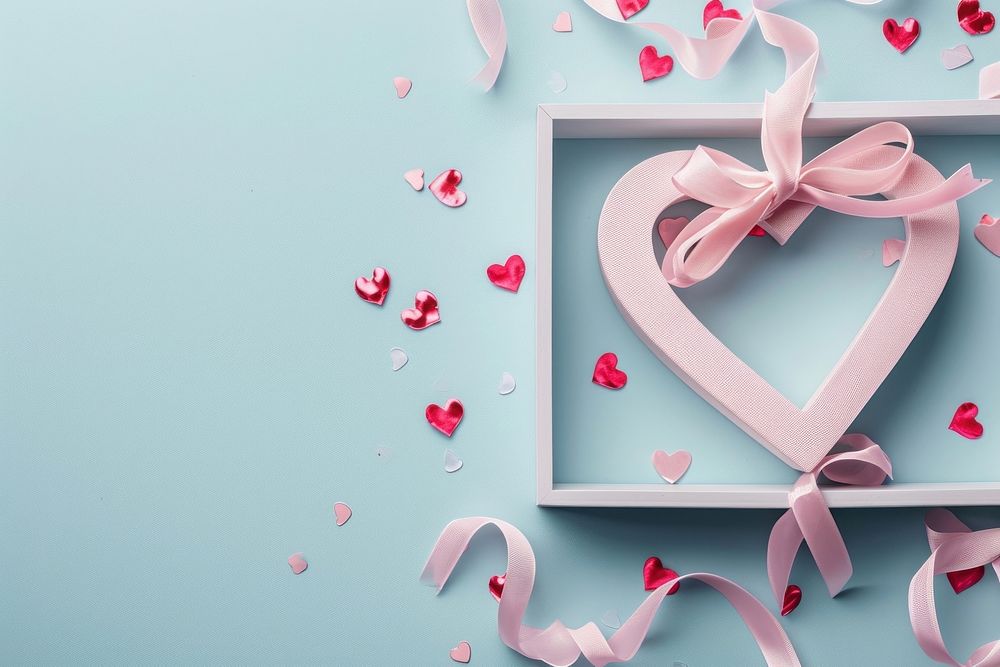 Heart gift box celebration decoration holiday. AI generated Image by rawpixel.