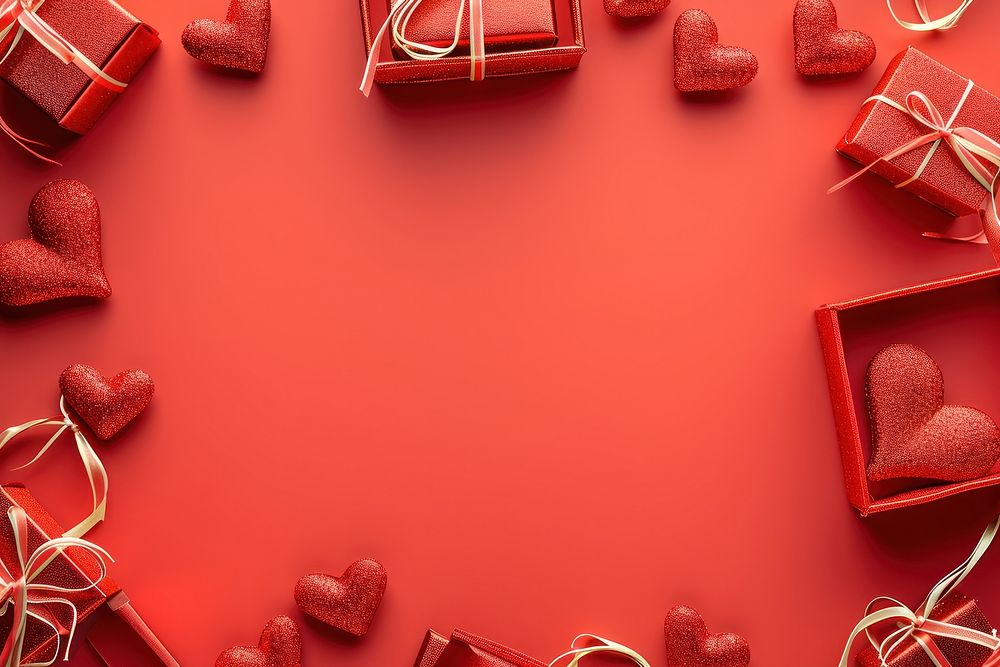 Heart gift box backgrounds red celebration. AI generated Image by rawpixel.