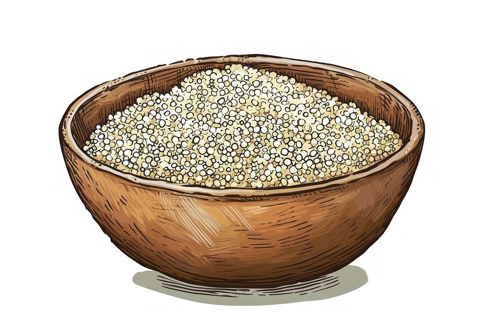 Quinoa in dish food bowl seed.
