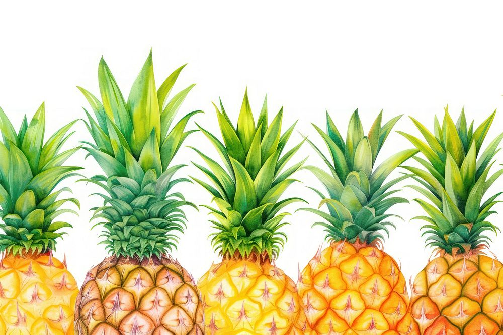 Many pineapple backgrounds fruit plant.
