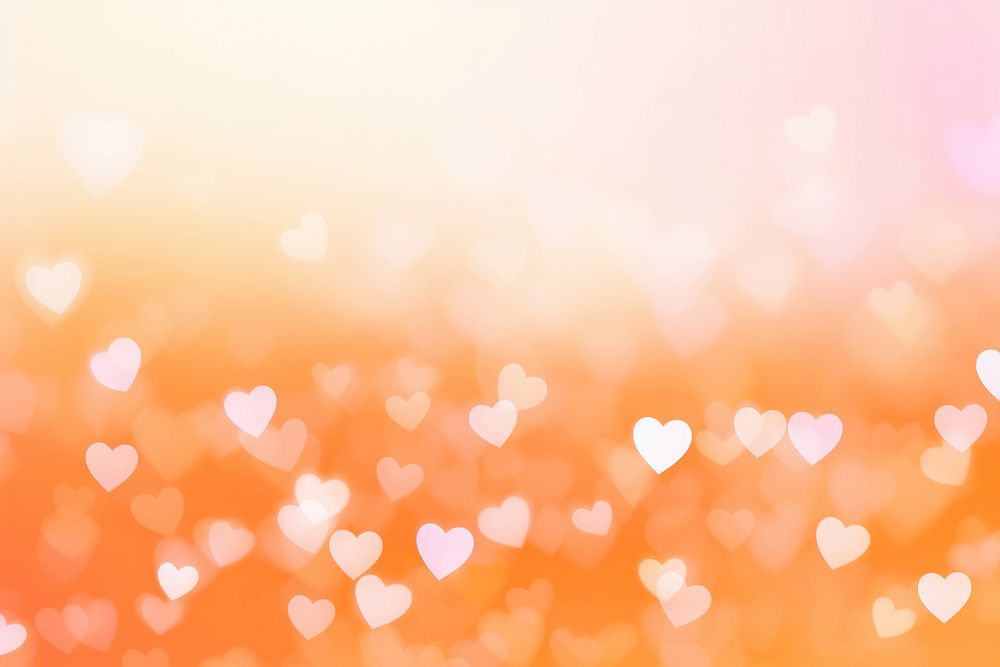 Peach hearts pattern backgrounds abstract illuminated.