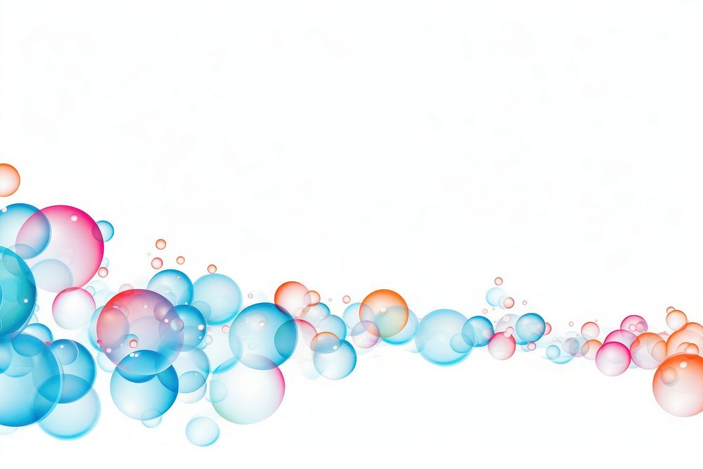 Bubbles backgrounds line white background.