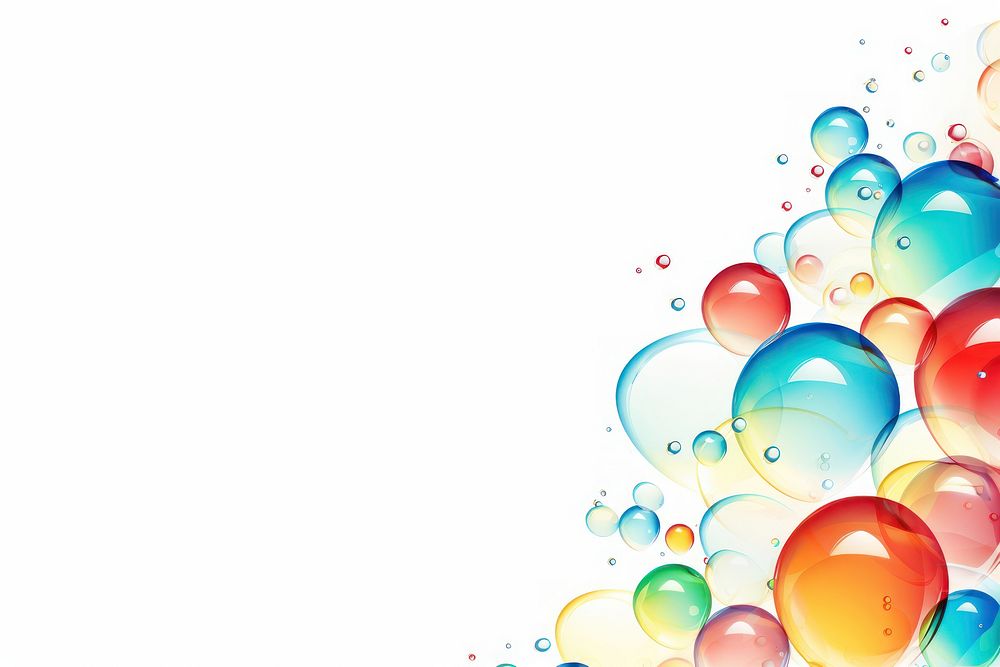 Bubbles backgrounds line white background.