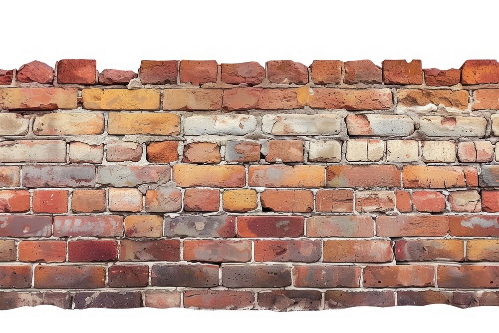 Brick wall architecture backgrounds white background.