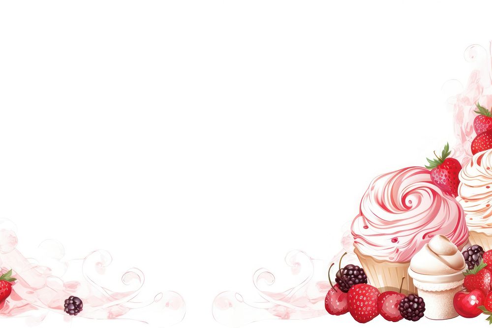 Ice cream raspberry dessert fruit.