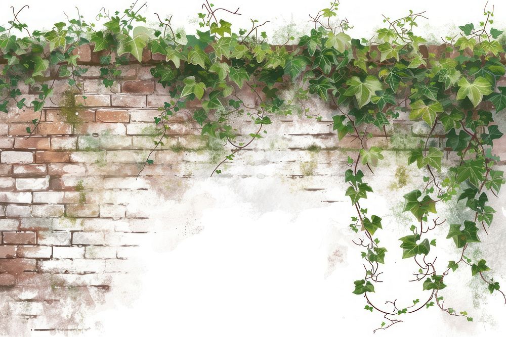 Brick wall vine architecture backgrounds.