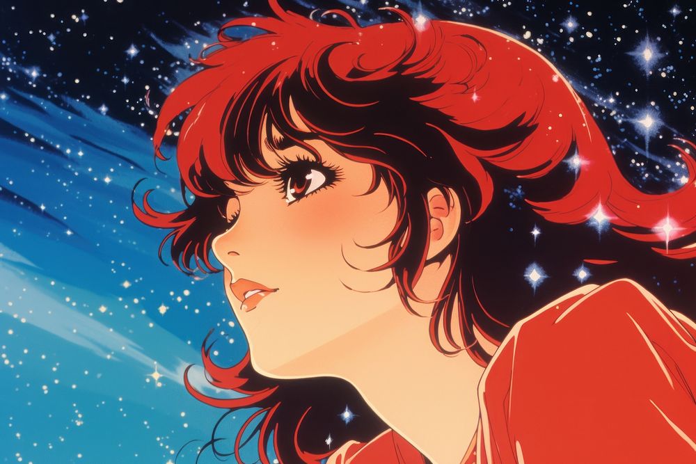 Close up of a sparkle anime publication headshot.