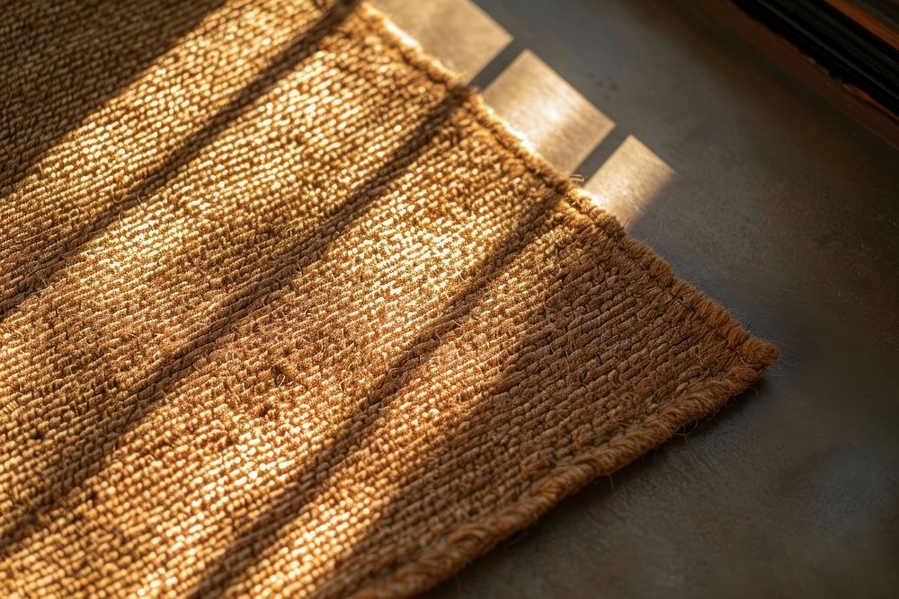 Minimal coir door mat shadow flooring textured.