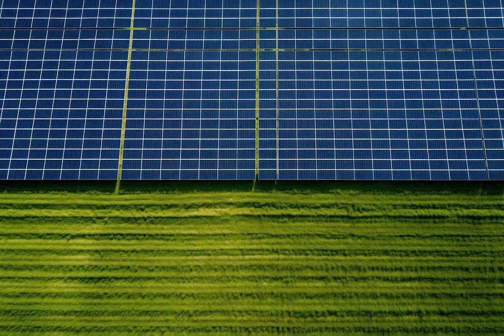Solar panel outdoors green solar panels.